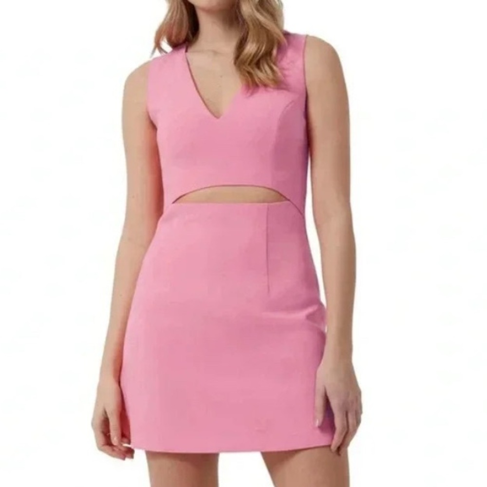 French Connection Pink Cut-Out Mini Dress